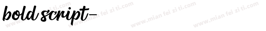 bold script字体转换